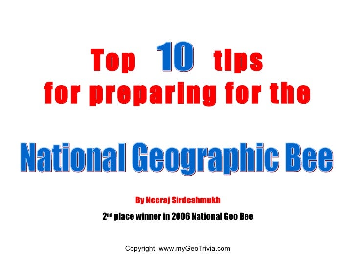 How to Prepare for the National Geographic Bee